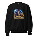 Skelett-Zauberer mit Schriftzug "Legends Never Die" – Sweatshirt – großer Frontdruck