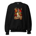 Skelett-Rocksänger mit Krone und Mikrofon – Sweatshirt – großer Frontdruck