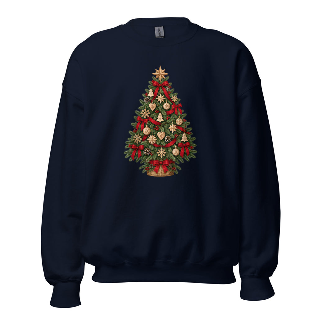 Nordischer Weihnachtsbaum – Sweatshirt – großer Frontdruck