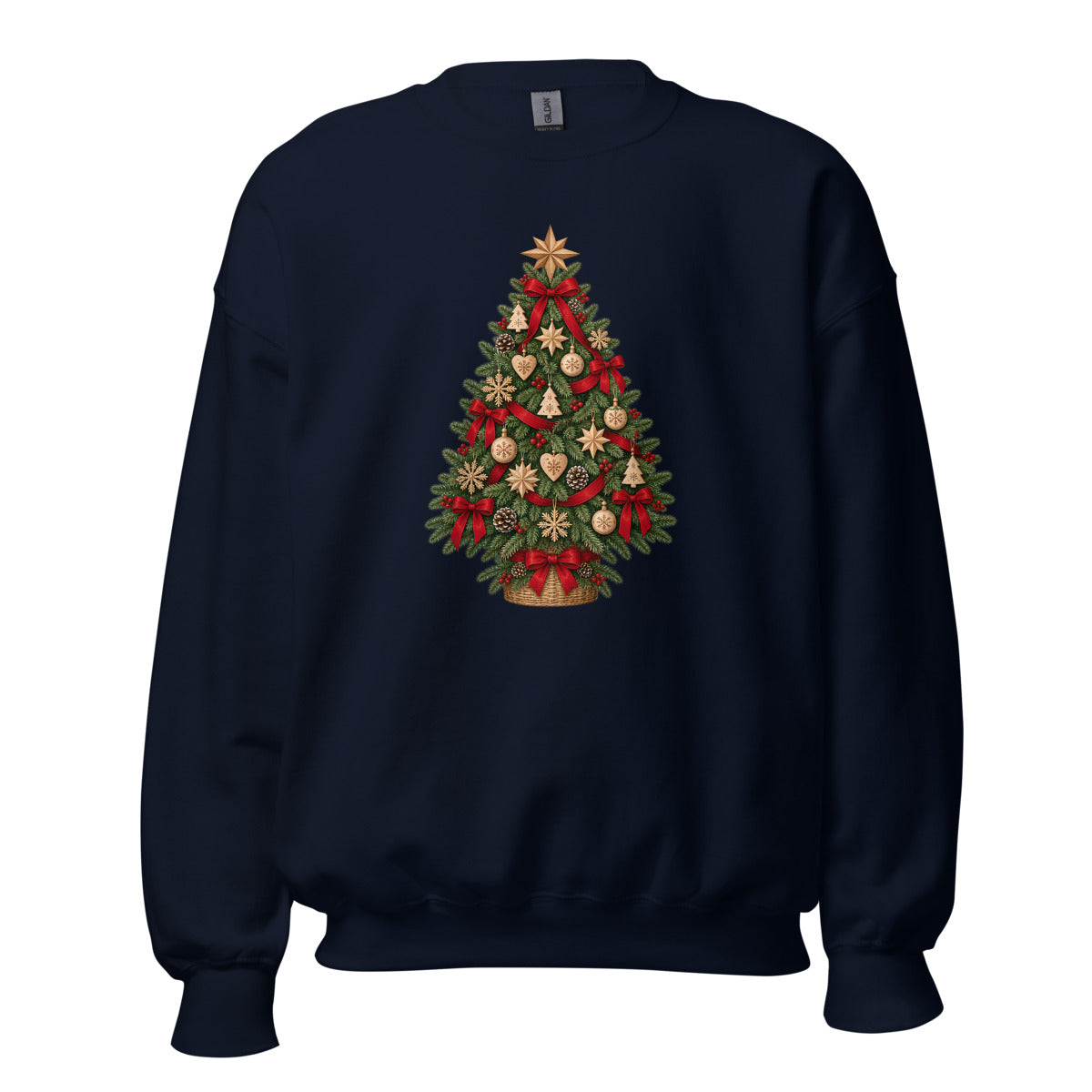 Nordischer Weihnachtsbaum – Sweatshirt – großer Frontdruck