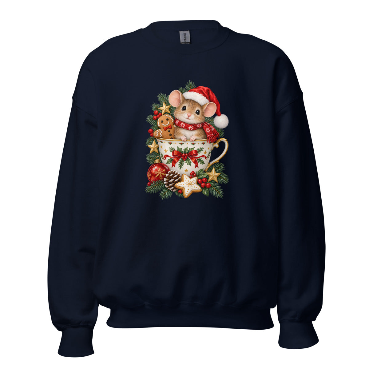 Weihnachtsmaus – Sweatshirt – großer Frontdruck