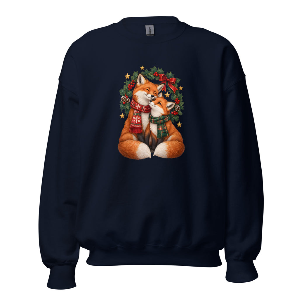 Winterfuchsduo – Sweatshirt – großer Frontdruck