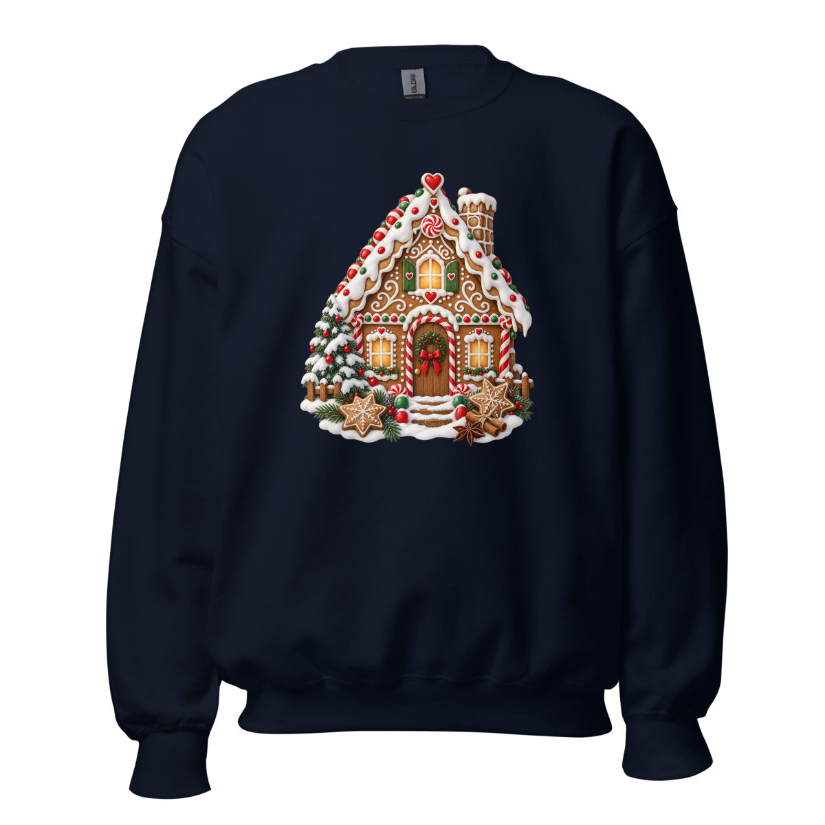 Lebkuchenhaus – Sweatshirt – großer Frontdruck