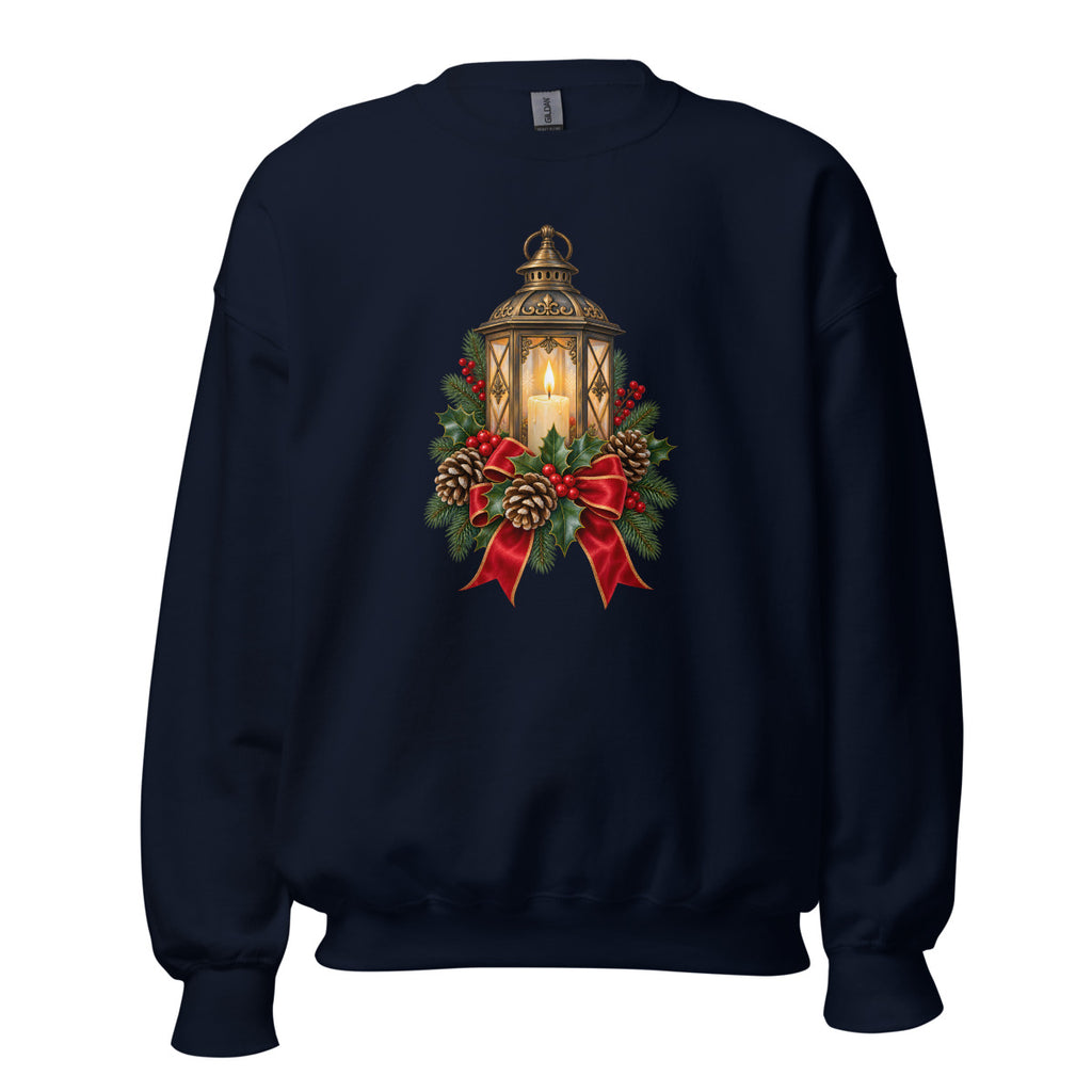 Weihnachtslaterne – Sweatshirt – großer Frontdruck