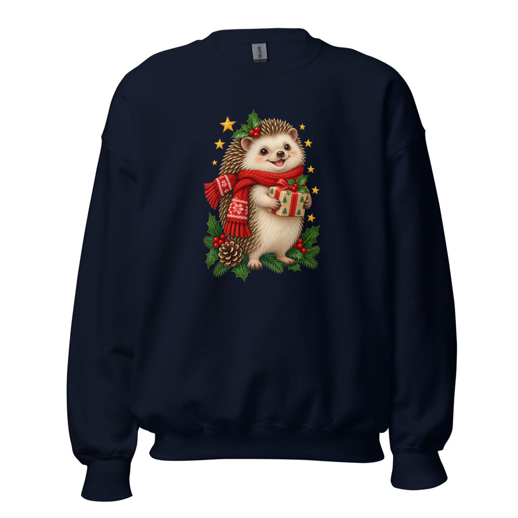 Weihnachtsigel – Sweatshirt – großer Frontdruck