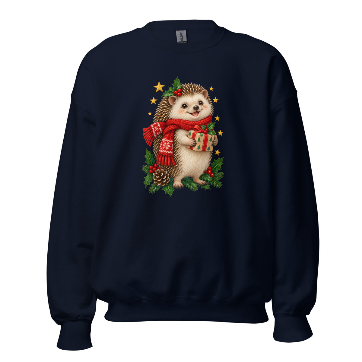 Weihnachtsigel – Sweatshirt – großer Frontdruck