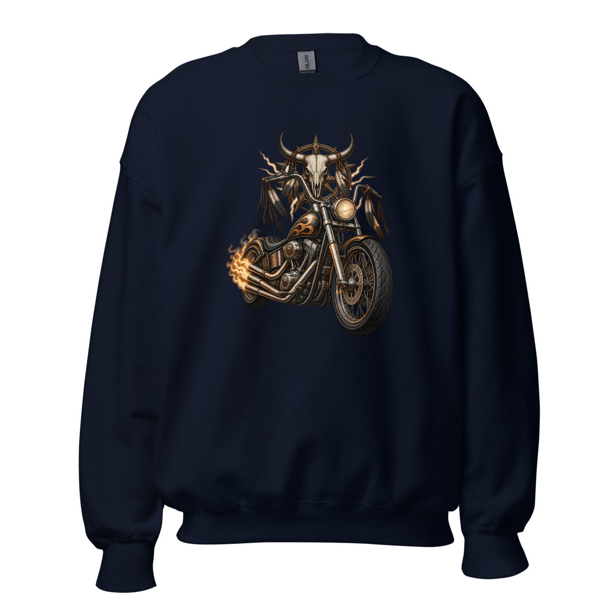 Donner auf zwei Rädern – Sweatshirt – großer Frontdruck