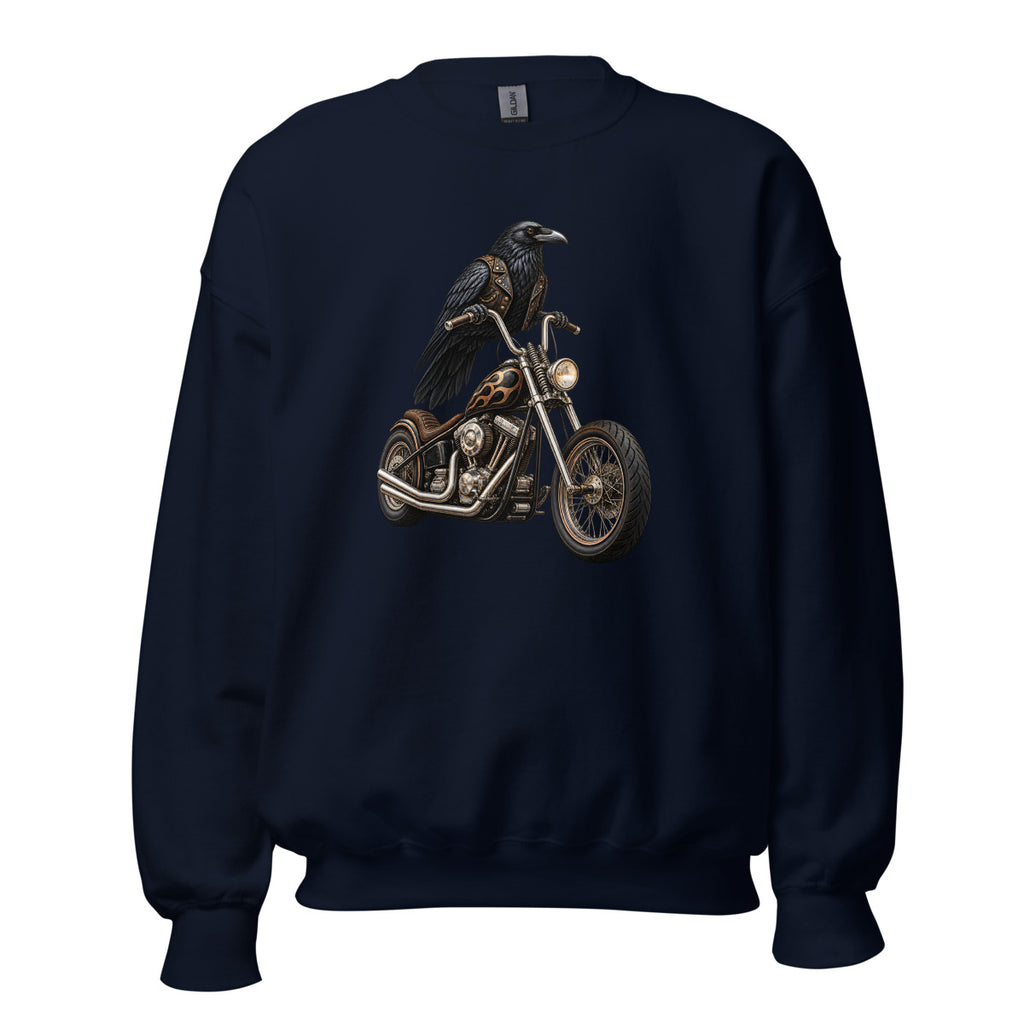 Rabe auf der Maschine – Sweatshirt – großer Frontdruck