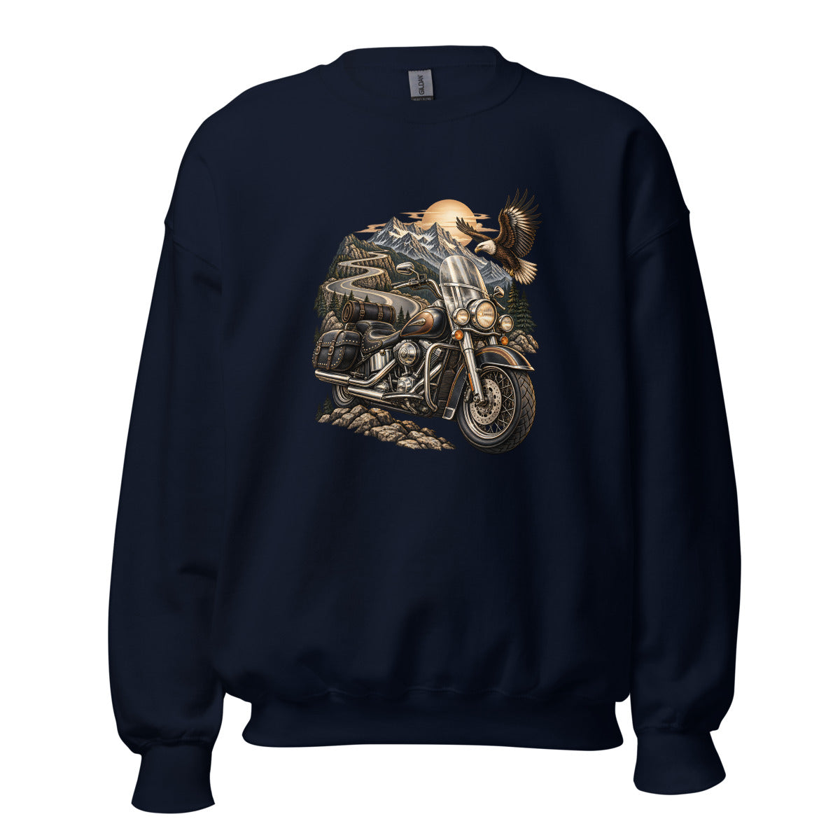 Freiheit am Bergpass – Sweatshirt – großer Frontdruck