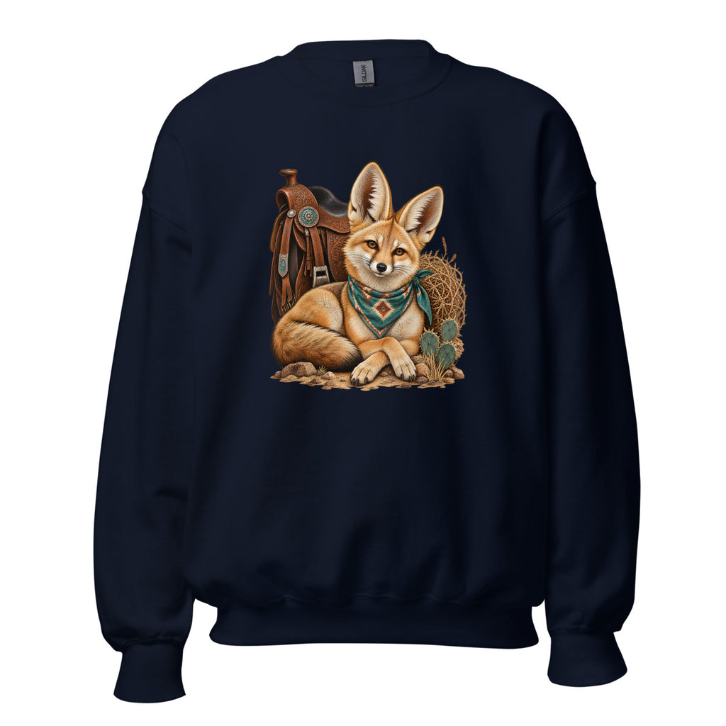 Wüstenfuchs auf Reise – Sweatshirt – großer Frontdruck