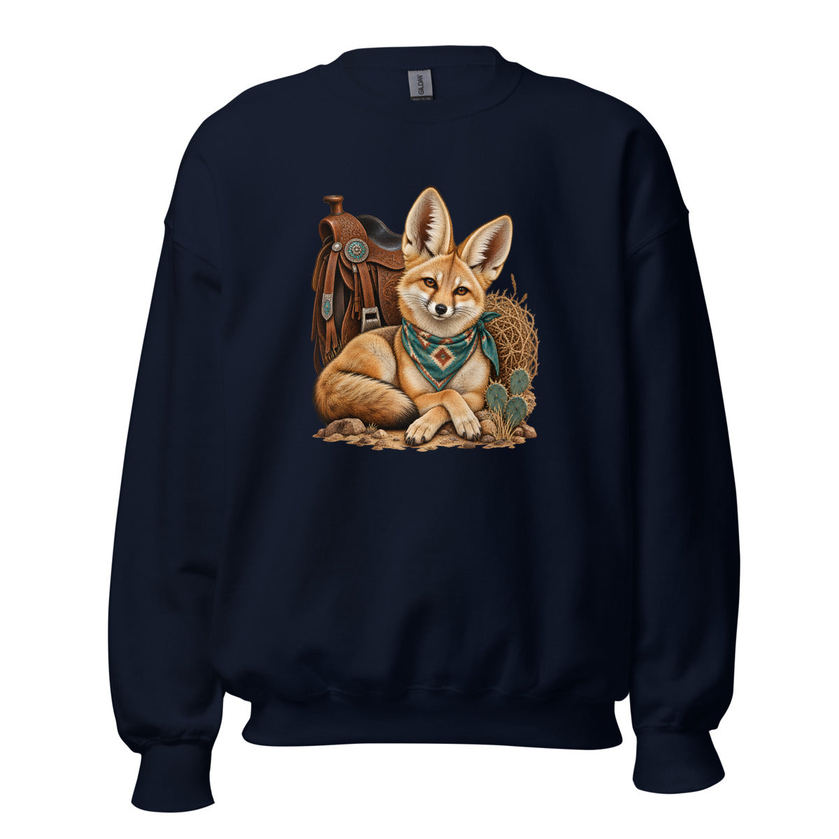 Wüstenfuchs auf Reise – Sweatshirt – großer Frontdruck