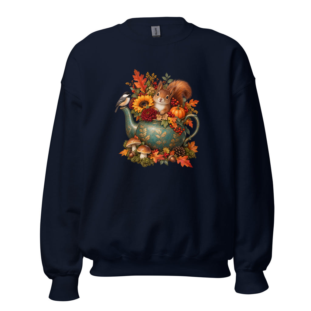 Herbstzauber im Teekessel – Sweatshirt – großer Frontdruck