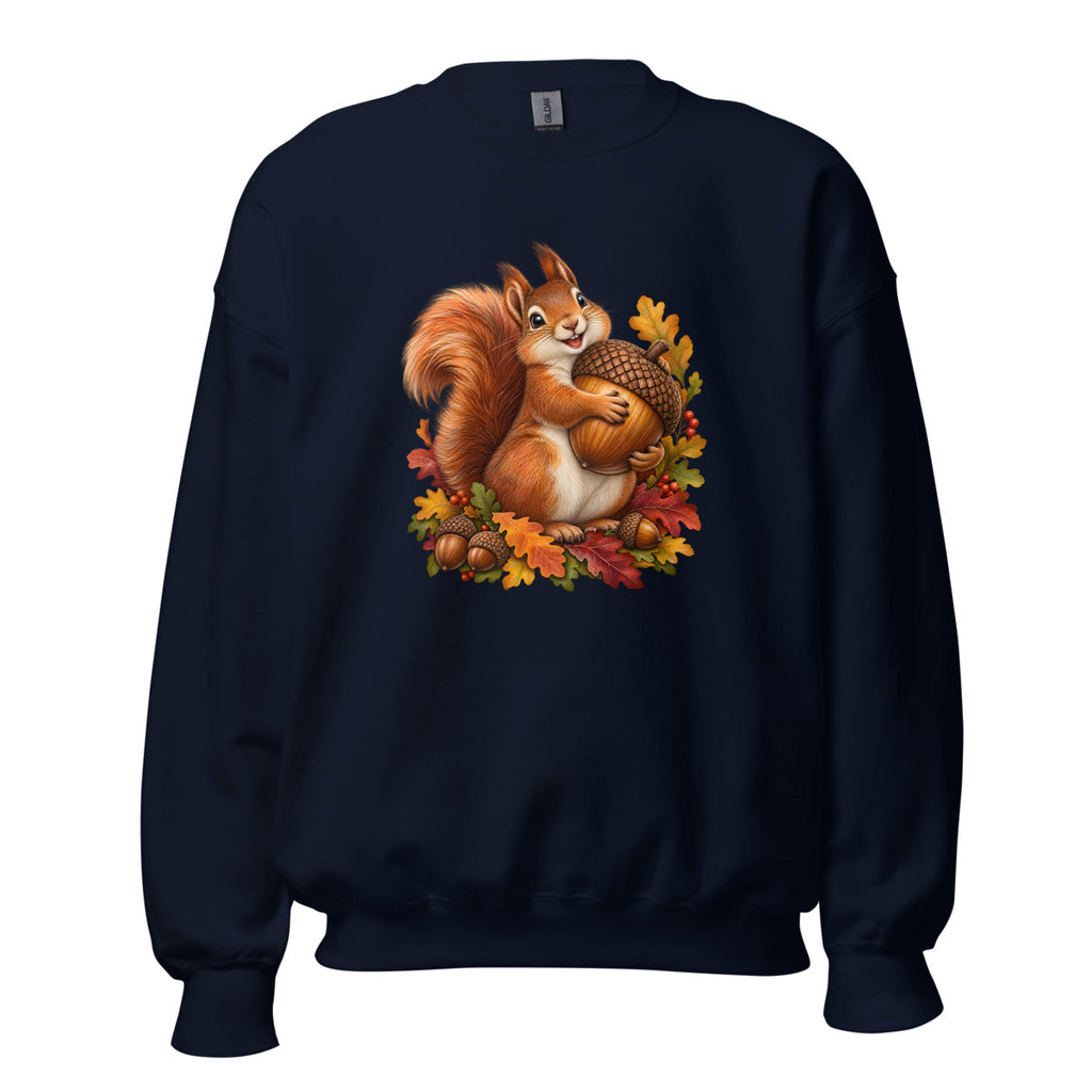 Eichhörnchen auf Vorrat – Sweatshirt – großer Frontdruck