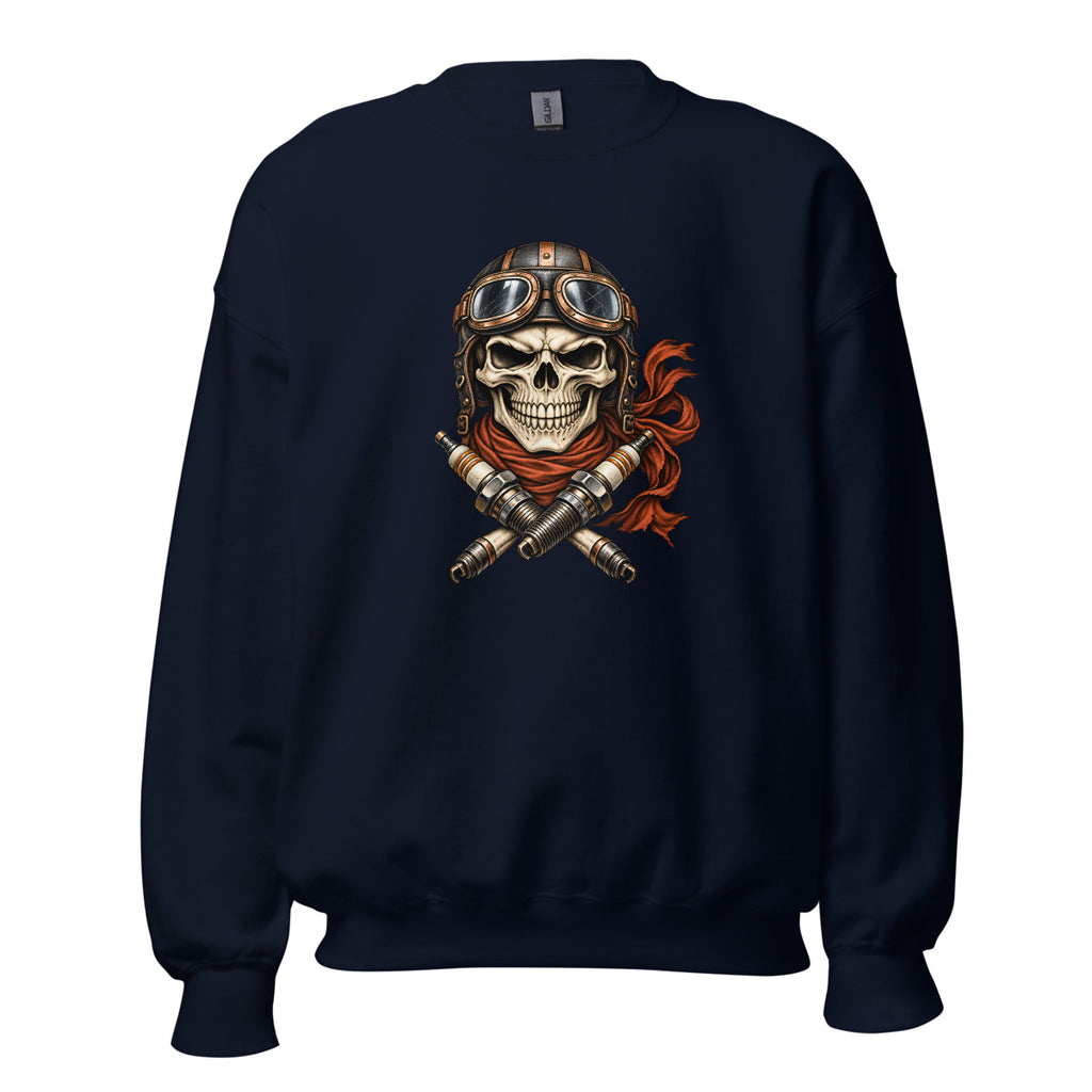 Totenkopf im Gegenwind – Sweatshirt – großer Frontdruck