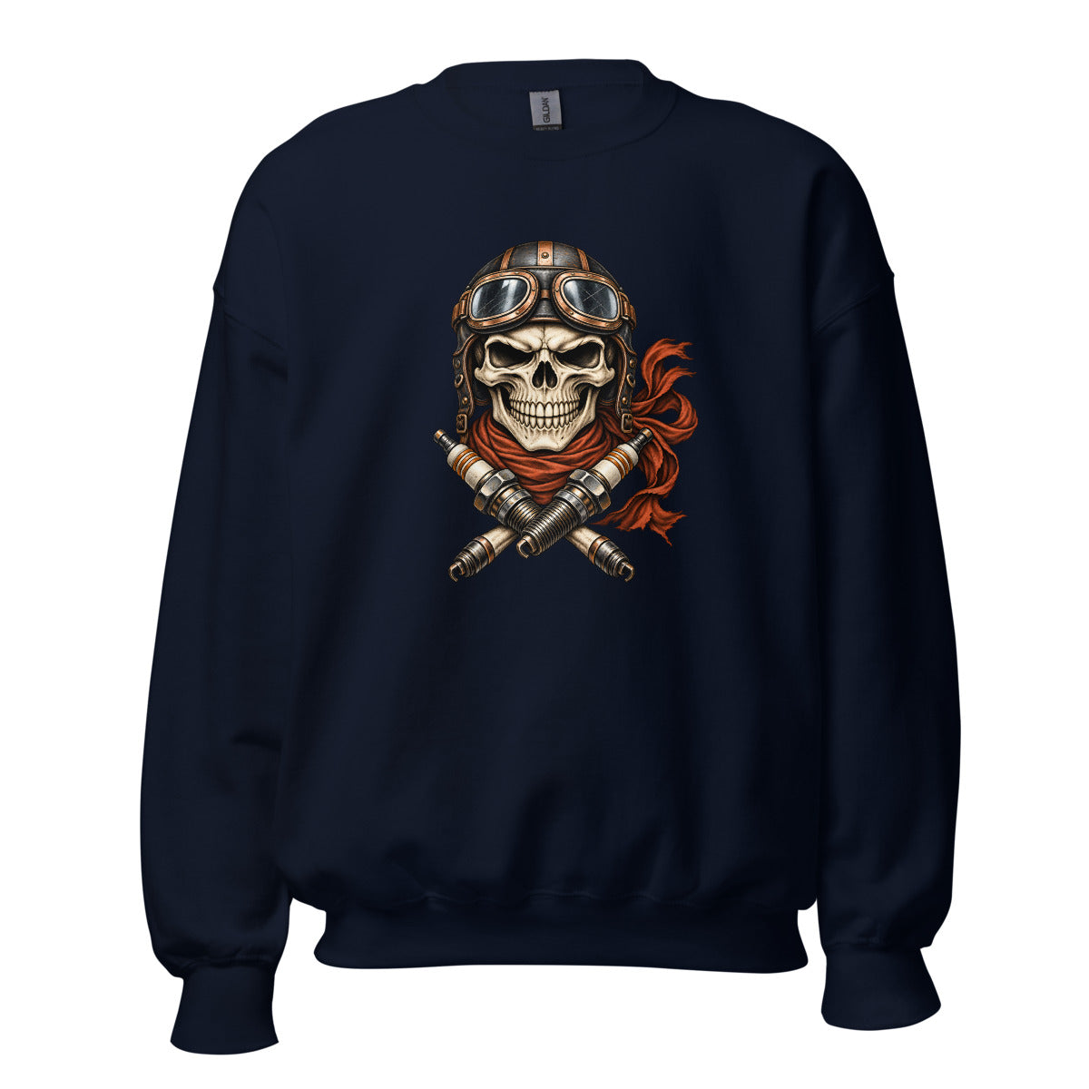 Totenkopf im Gegenwind – Sweatshirt – großer Frontdruck