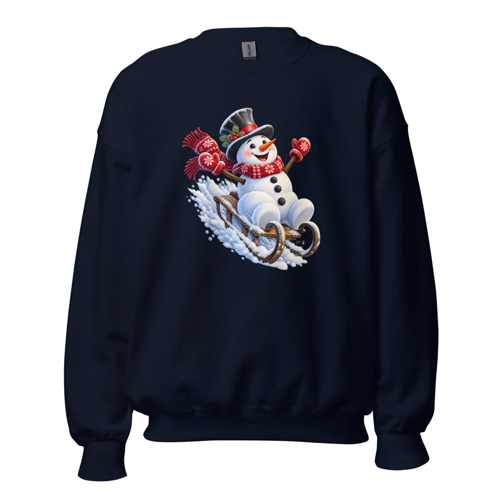 Schneemann auf Abwegen – Sweatshirt – großer Frontdruck