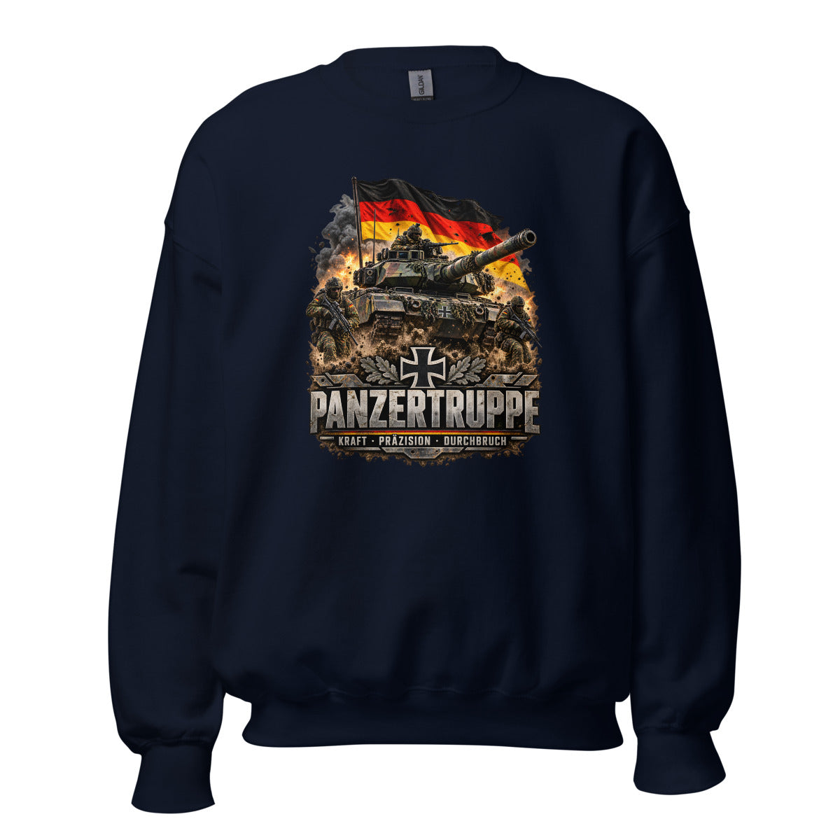 Panzertruppe Deutschland – Sweatshirt – großer Frontdruck