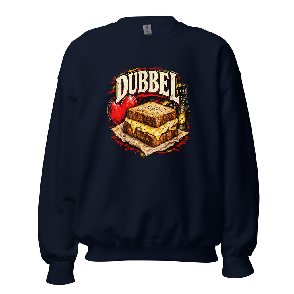 Dubbel Käse-Sandwich – Sweatshirt – großer Frontdruck