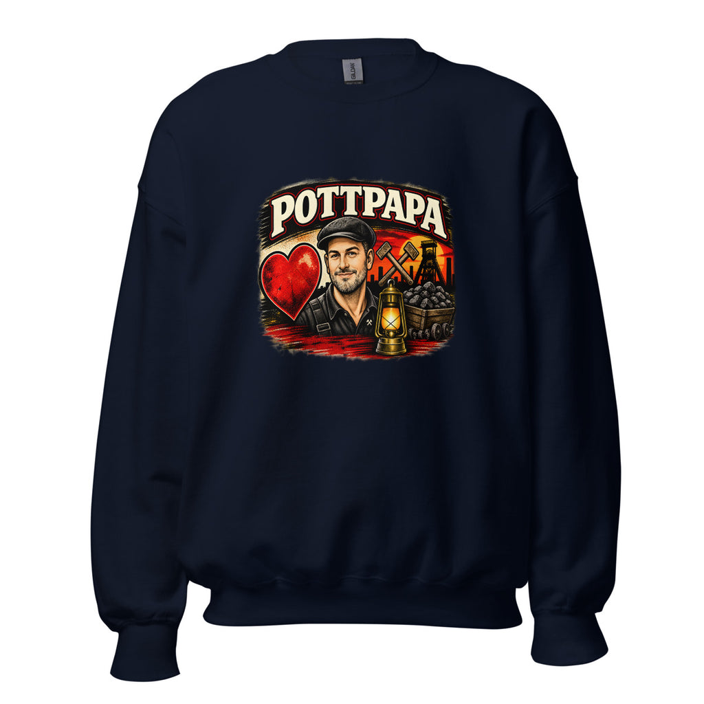Pottpapa Bergmanns-Porträt – Sweatshirt – großer Frontdruck