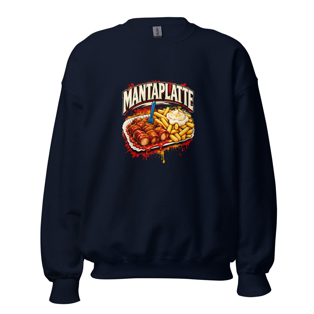 Mantaplatte – Sweatshirt – großer Frontdruck