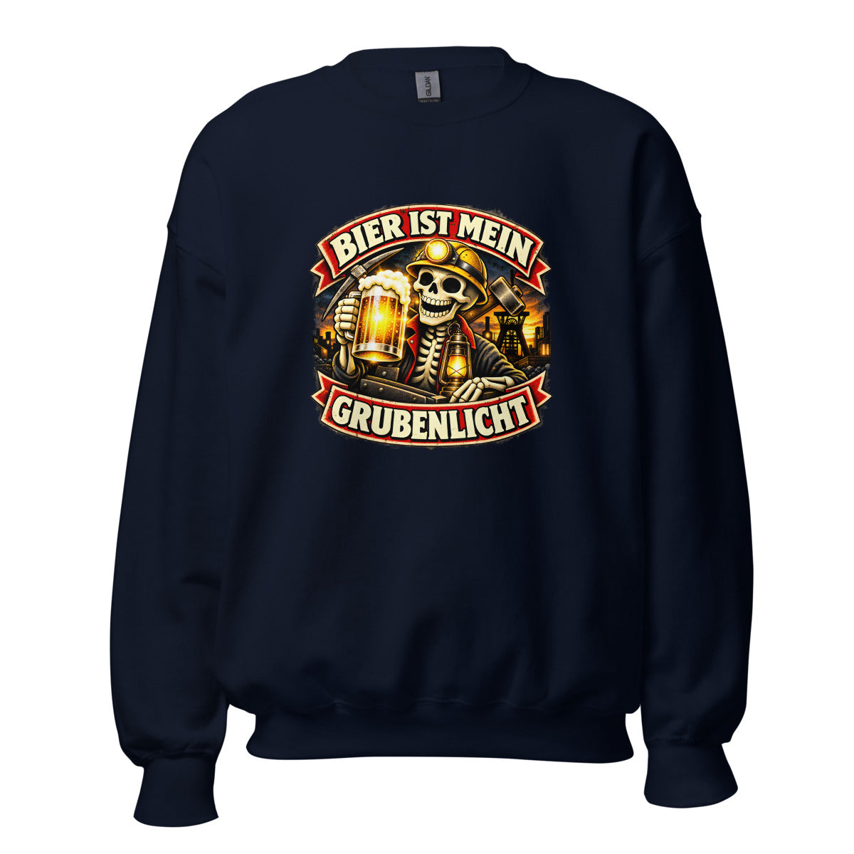 Bier ist mein Grubenlicht – Sweatshirt – großer Frontdruck