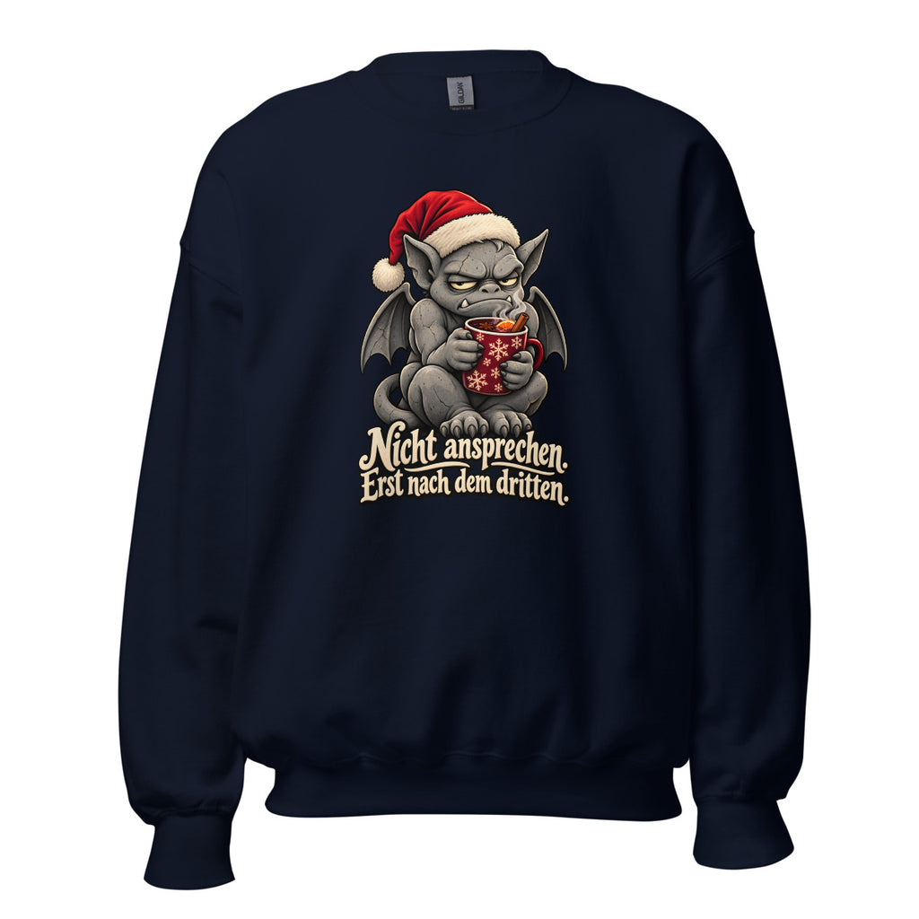 Glühwein-Gargoyle – Sweatshirt – großer Frontdruck