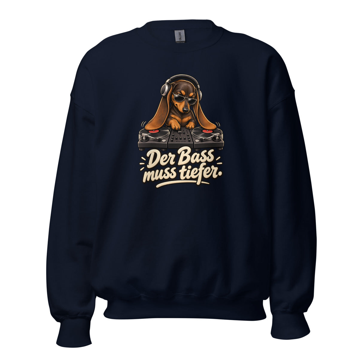 DJ Dackel – Sweatshirt – großer Frontdruck