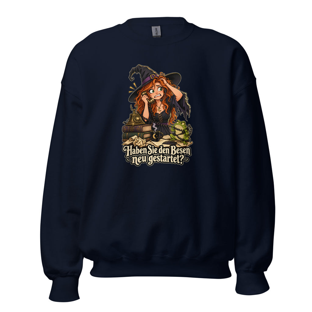 Hotline-Hexe – Sweatshirt – großer Frontdruck