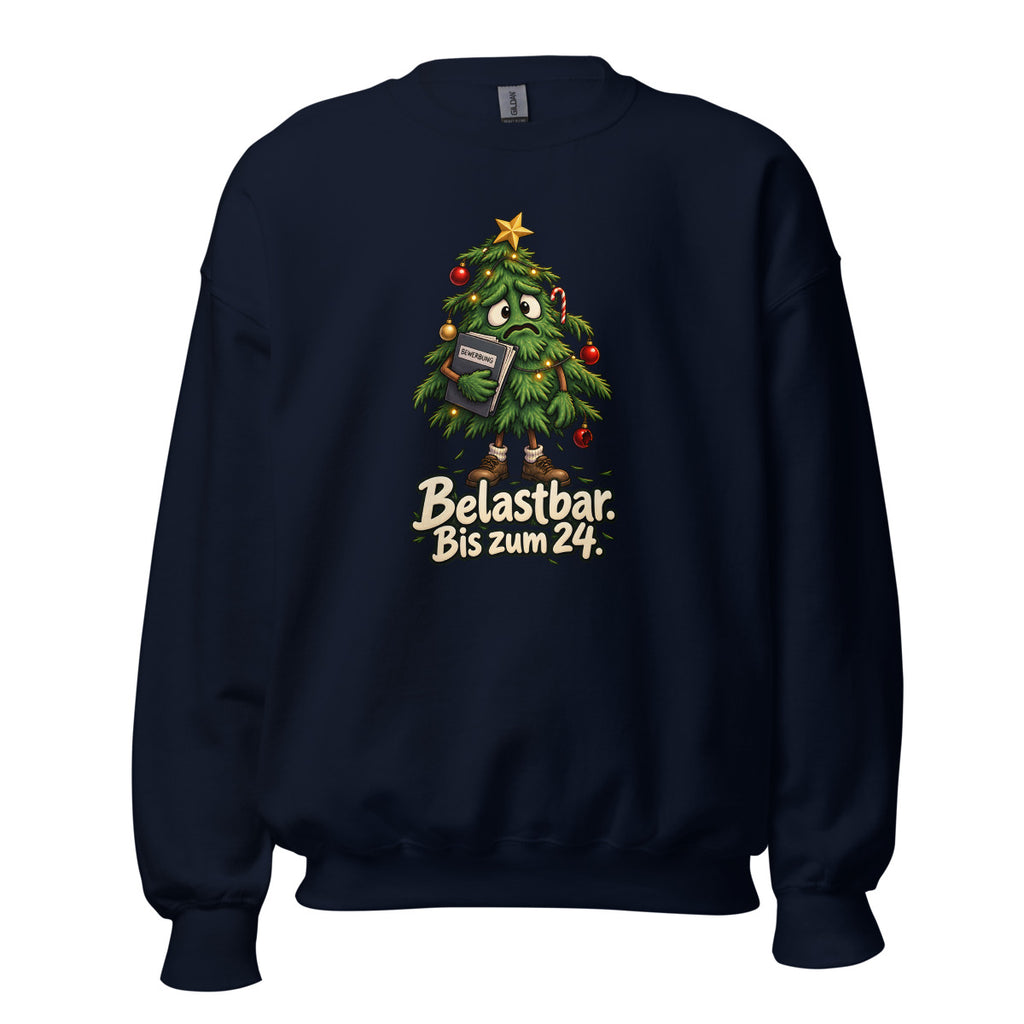 Weihnachtsbaum auf Jobsuche – Sweatshirt – großer Frontdruck