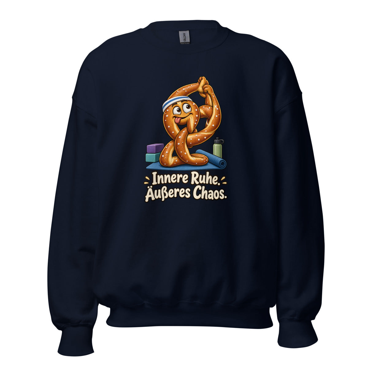 Yoga-Brezel – Sweatshirt – großer Frontdruck