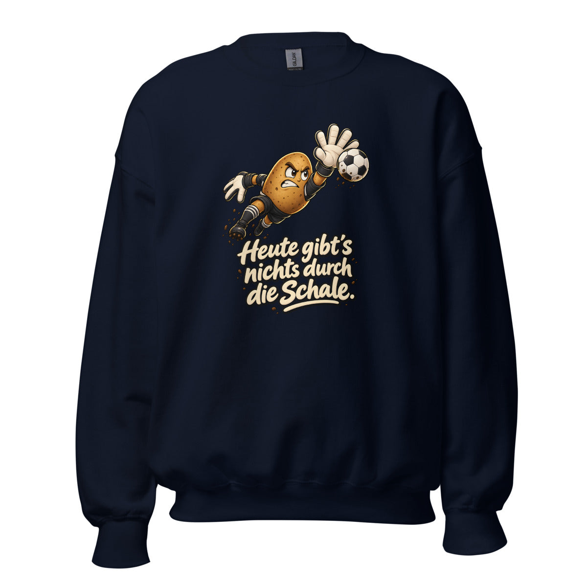 Torwart-Kartoffel – Sweatshirt – großer Frontdruck