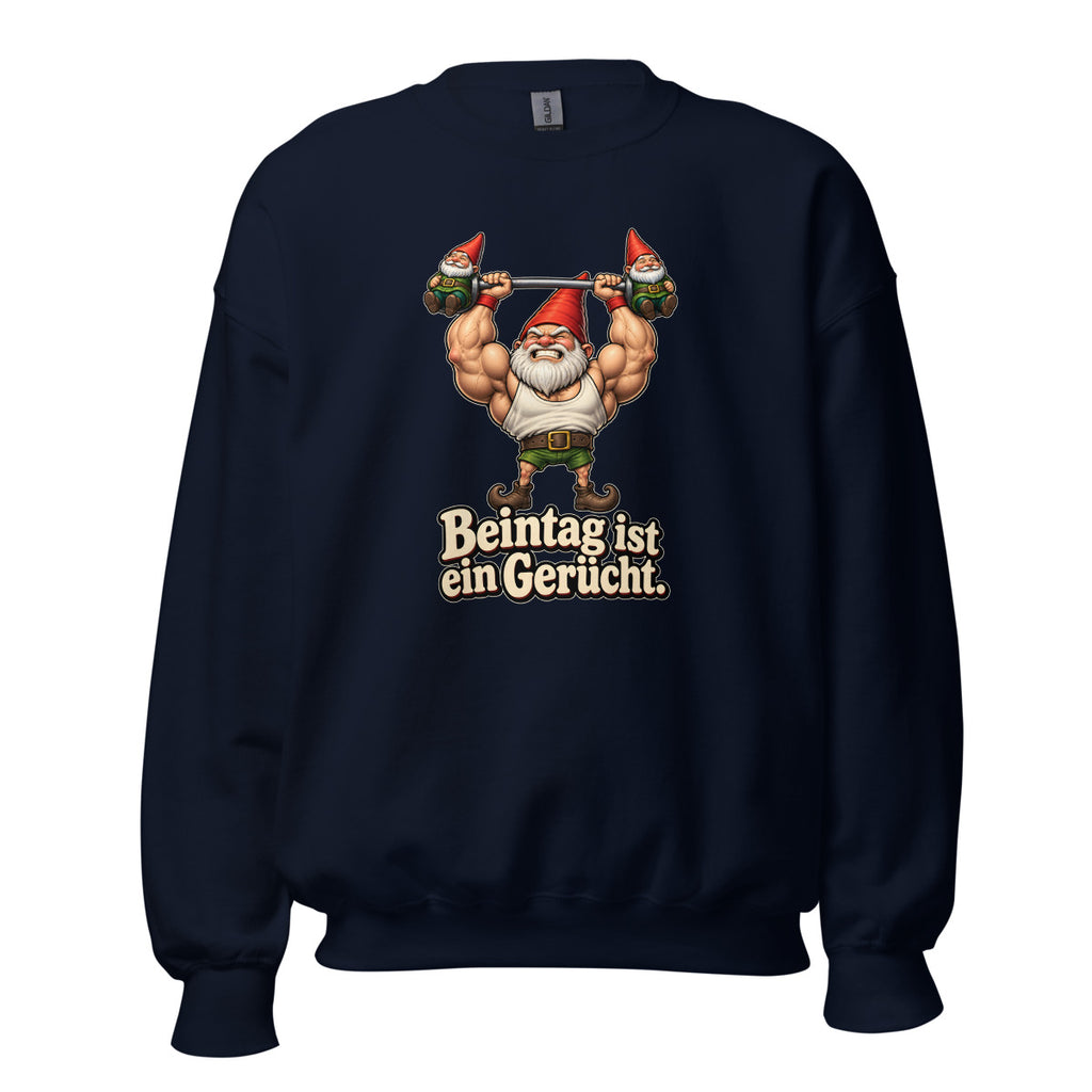 Hantel-Gnom – Sweatshirt – großer Frontdruck