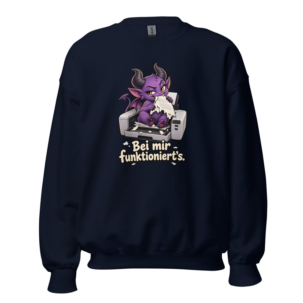 Drucker-Dämon – Sweatshirt – großer Frontdruck