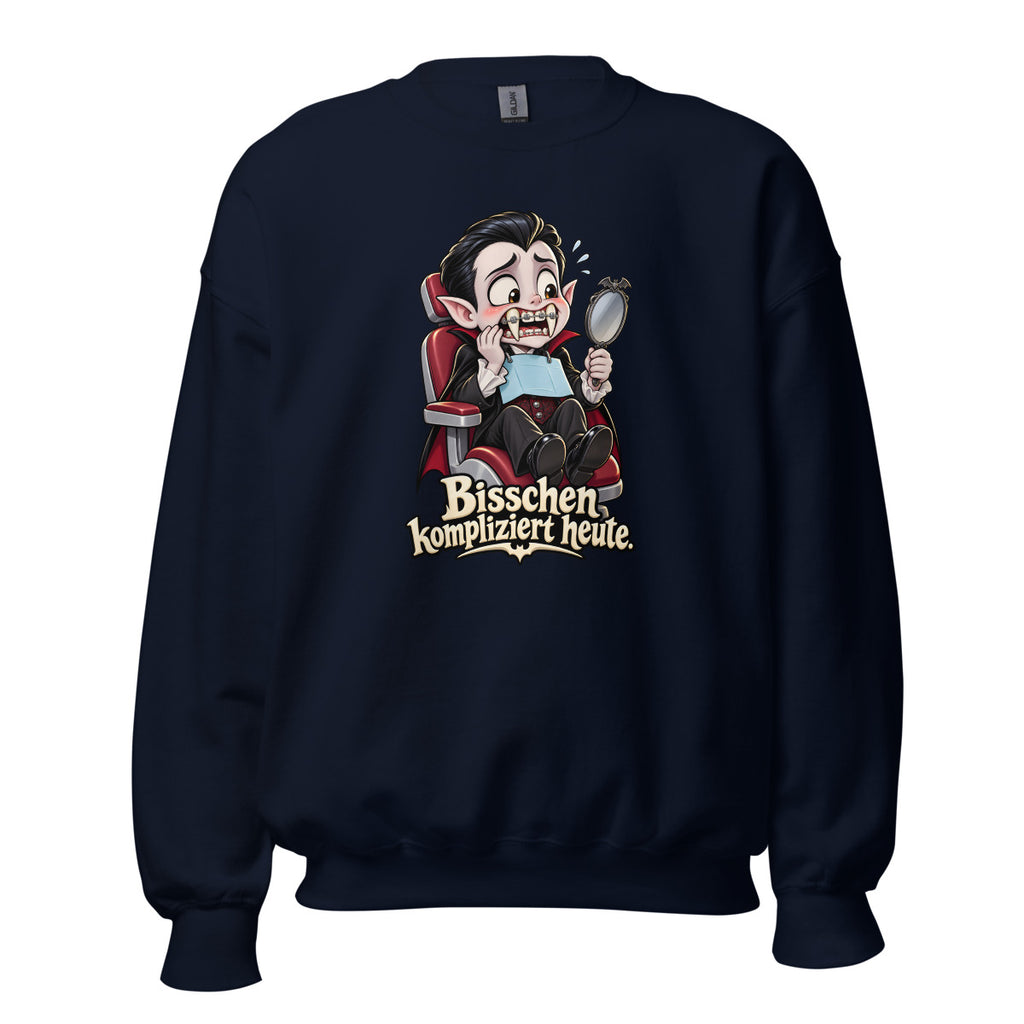 Vampir beim Zahnarzt – Sweatshirt – großer Frontdruck
