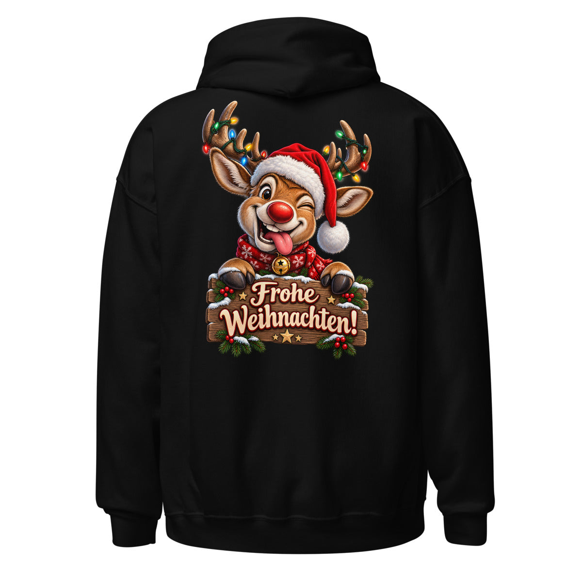 Rentier mit Schriftzug. – Unisex Heavy Blend Hoodie | Gildan 18500