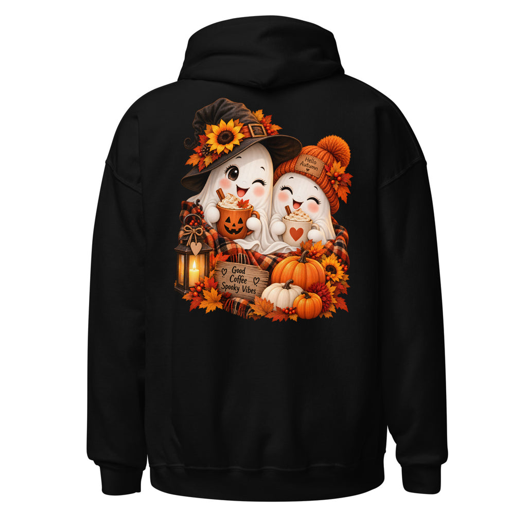 Zwei Geister mit Tassen. – Unisex Heavy Blend Hoodie | Gildan 18500