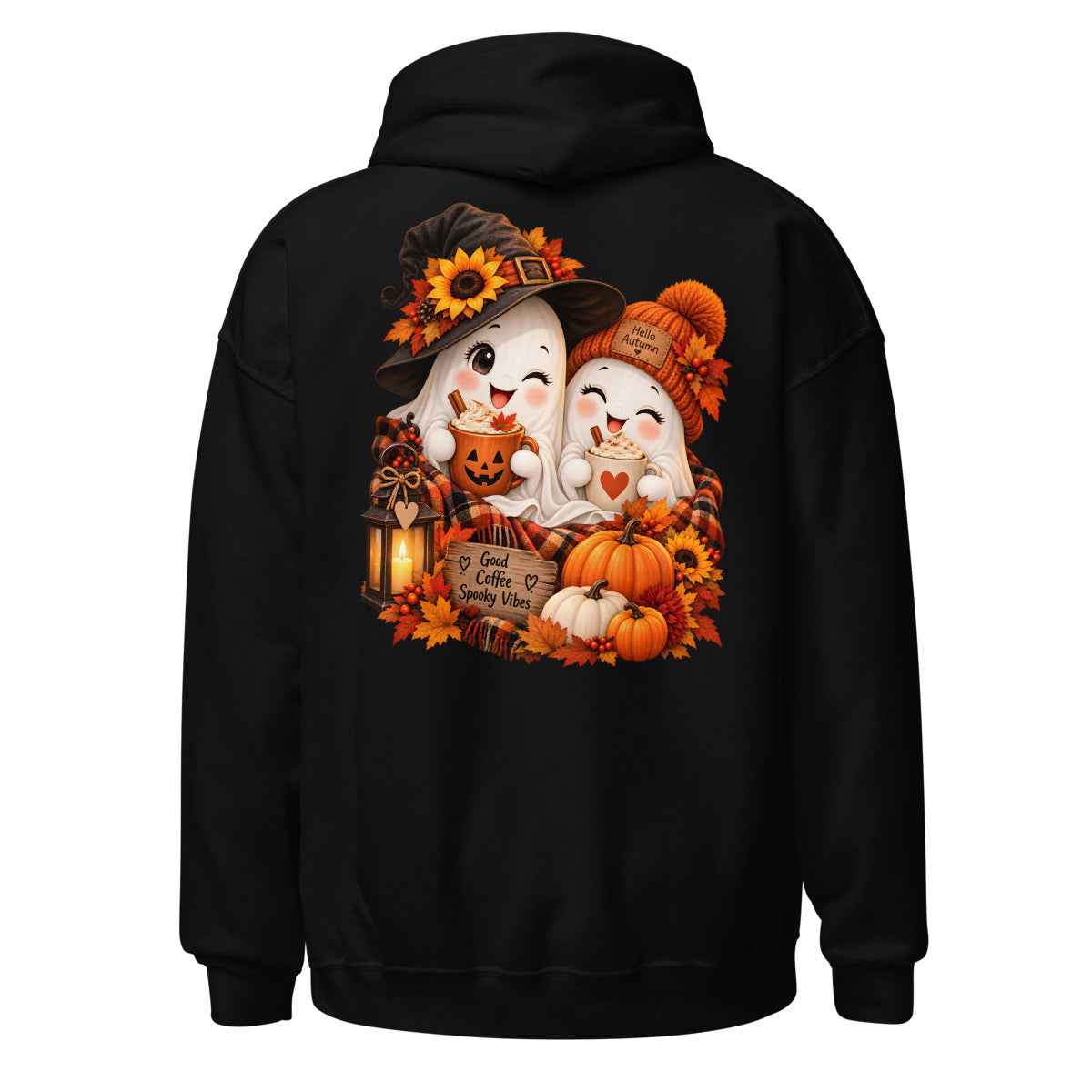 Zwei Geister mit Tassen. – Unisex Heavy Blend Hoodie | Gildan 18500