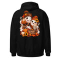 Zwei Geister mit Cozy-Vibes/Happy-Fall-Schrift. – Unisex Heavy Blend Hoodie | Gildan 18500