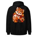 Fuchs mit Folk-Art-Blumenmuster. – Unisex Heavy Blend Hoodie | Gildan 18500