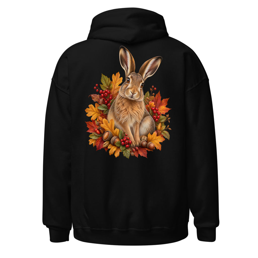 Feldhase mit Herbstlaub. – Unisex Heavy Blend Hoodie | Gildan 18500