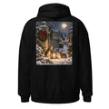 Winterhasen am Gartentor – Hoodie – großer Rückendruck