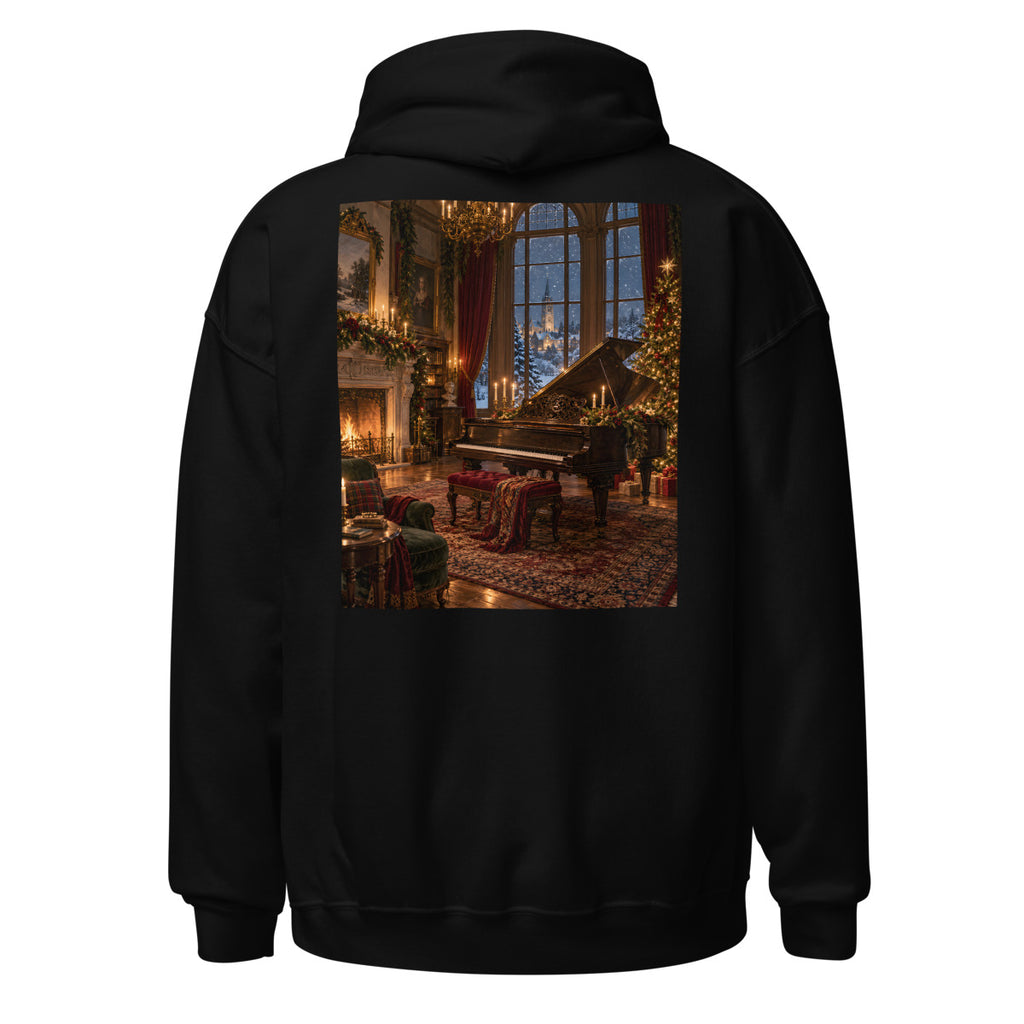 Weihnachtliches Musikzimmer – Hoodie – großer Rückendruck