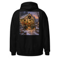 Festliches Gewächshaus im Schnee – Hoodie – großer Rückendruck