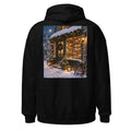 Weihnachtsbäckerei bei Nacht – Hoodie – großer Rückendruck