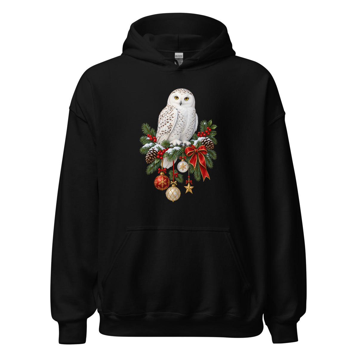 Wintereule – Hoodie – großer Frontdruck