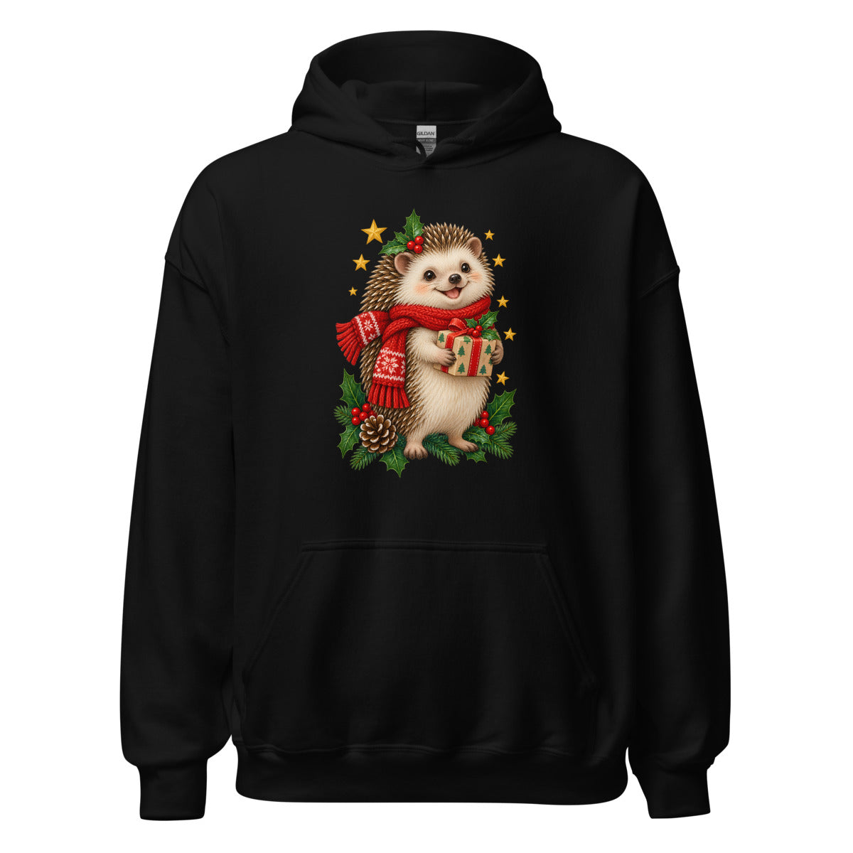 Weihnachtsigel – Hoodie – großer Frontdruck