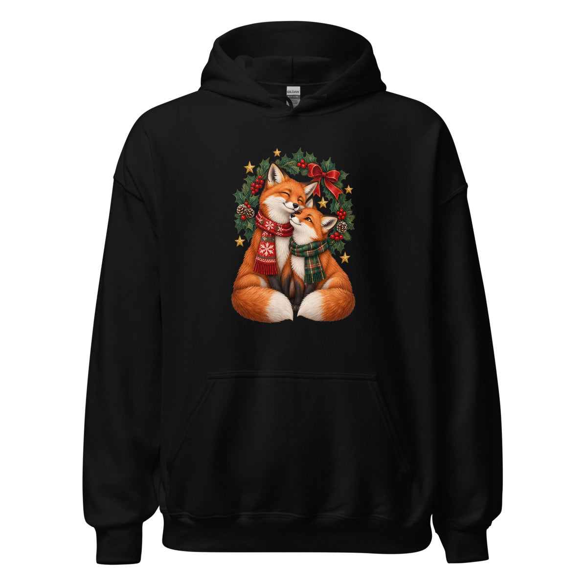 Winterfuchsduo – Hoodie – großer Frontdruck