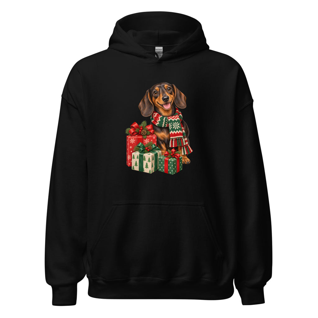 Weihnachtsdackel – Hoodie – großer Frontdruck