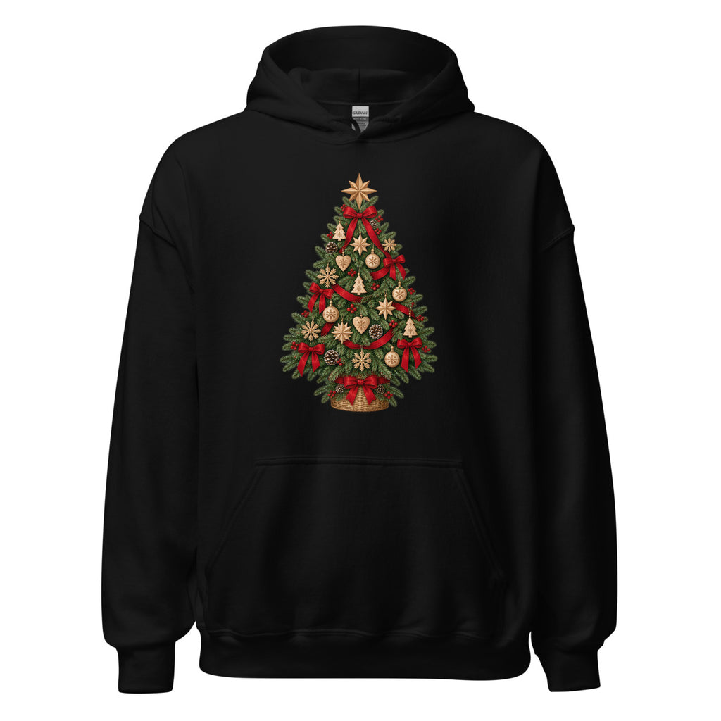 Nordischer Weihnachtsbaum – Hoodie – großer Frontdruck