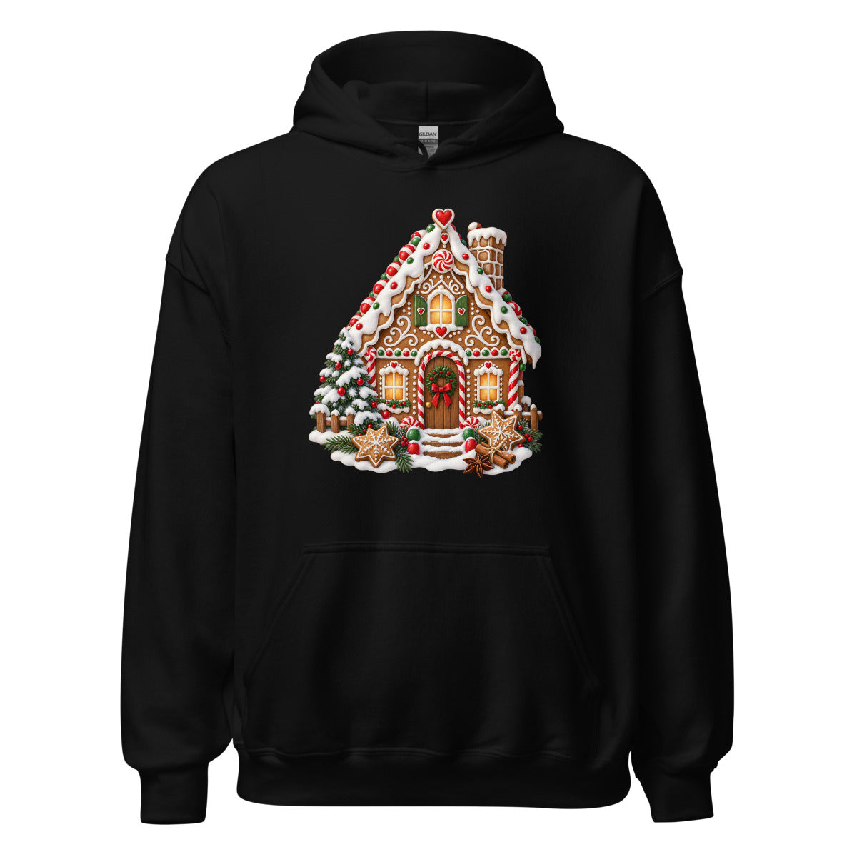 Lebkuchenhaus – Hoodie – großer Frontdruck